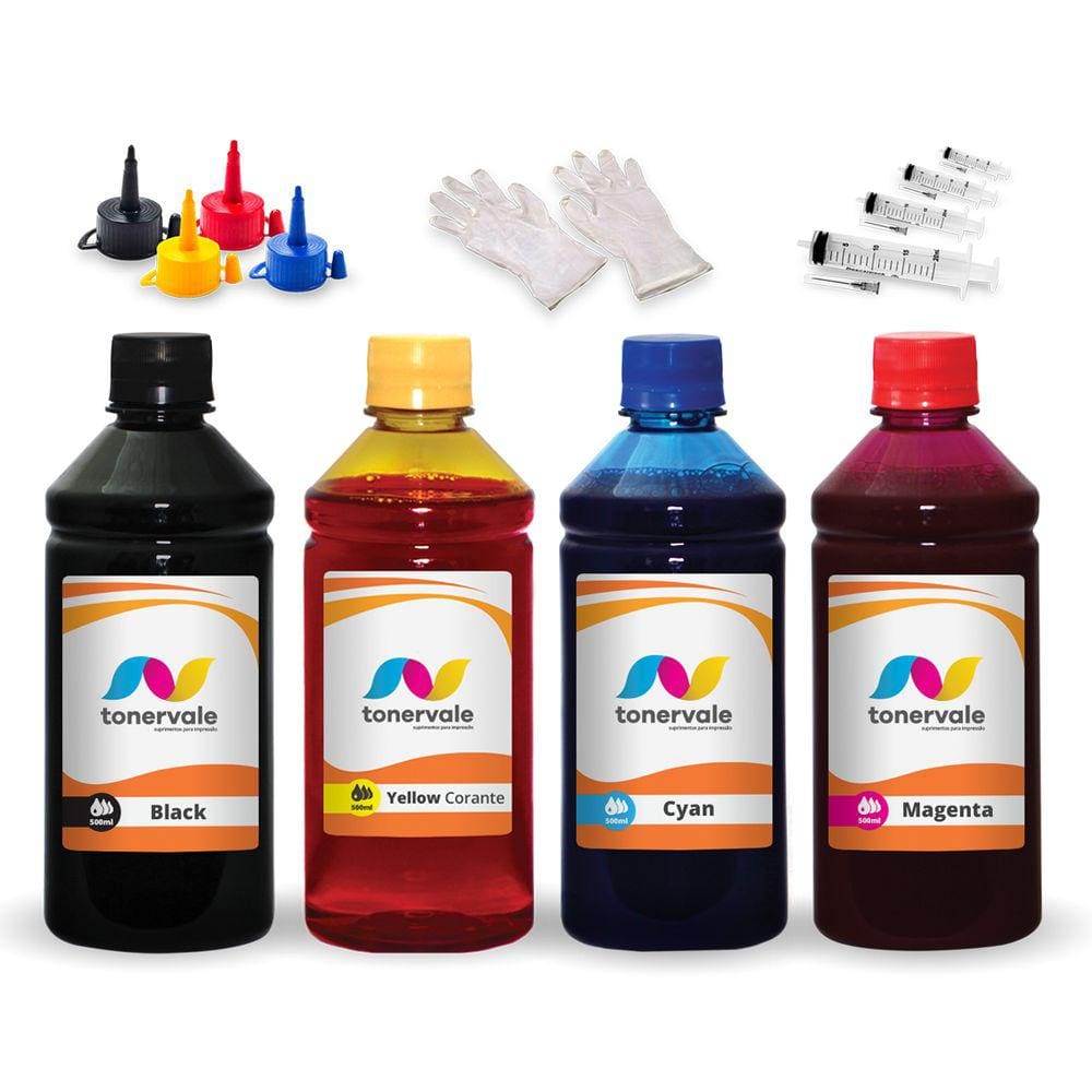 Kit 4 Tinta Para Epson L3150 L3250 T544 de 500ml Platinum