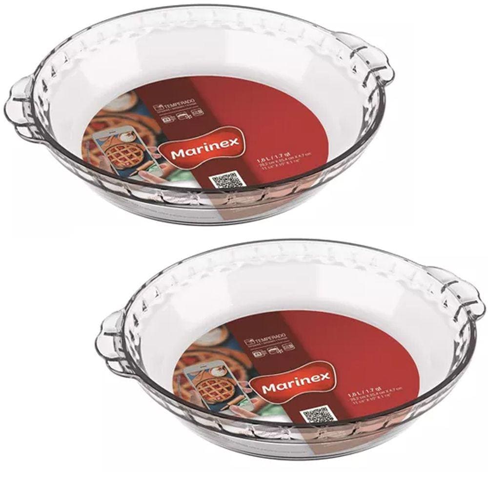 Kit c/2 Forma Assadeira Filetada Grande 1,6L Marinex Nadir