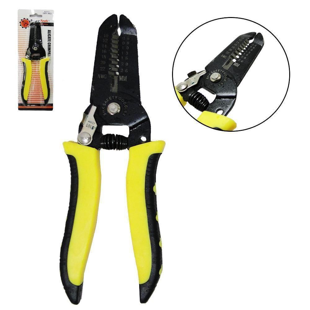 Alicate Desencapador Fios 7`` Cabo Amarelo / Preto Cartela