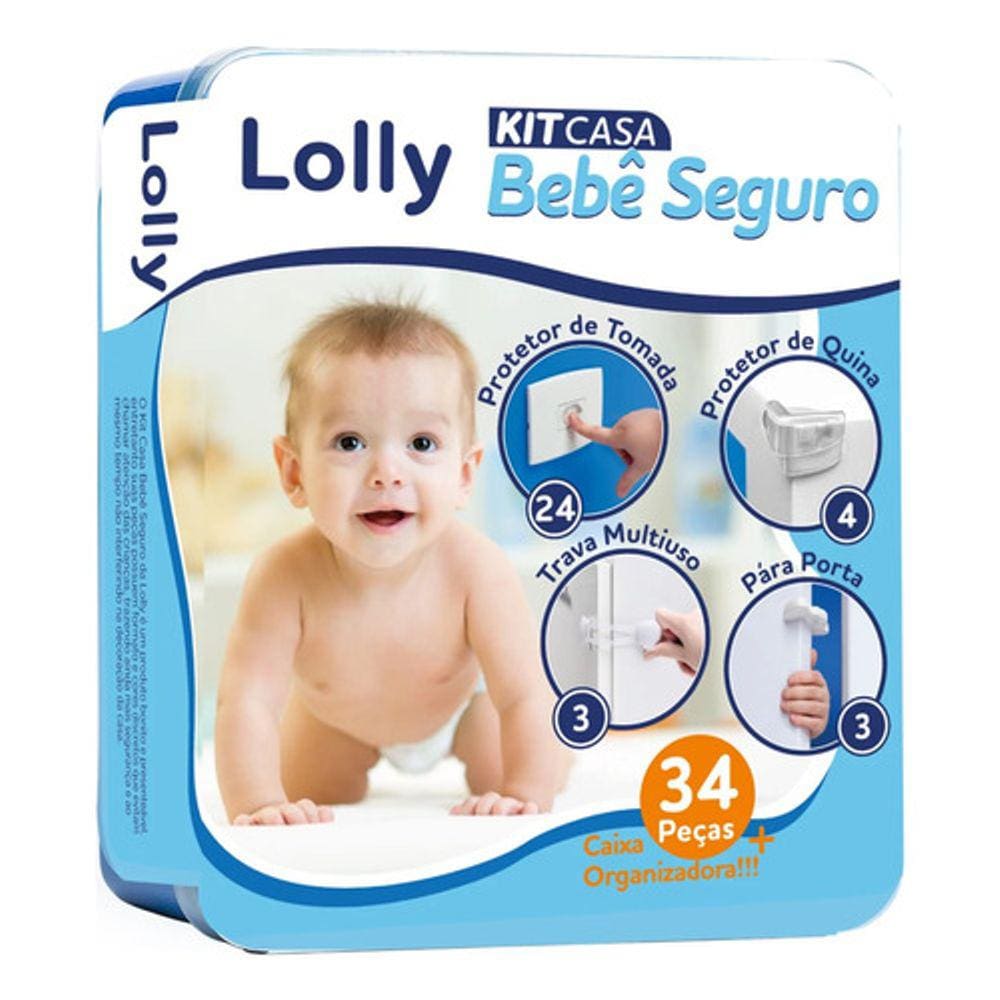 Kit Proteção Para Bebês 34 Peças Tomada, Quina, Trava, Porta