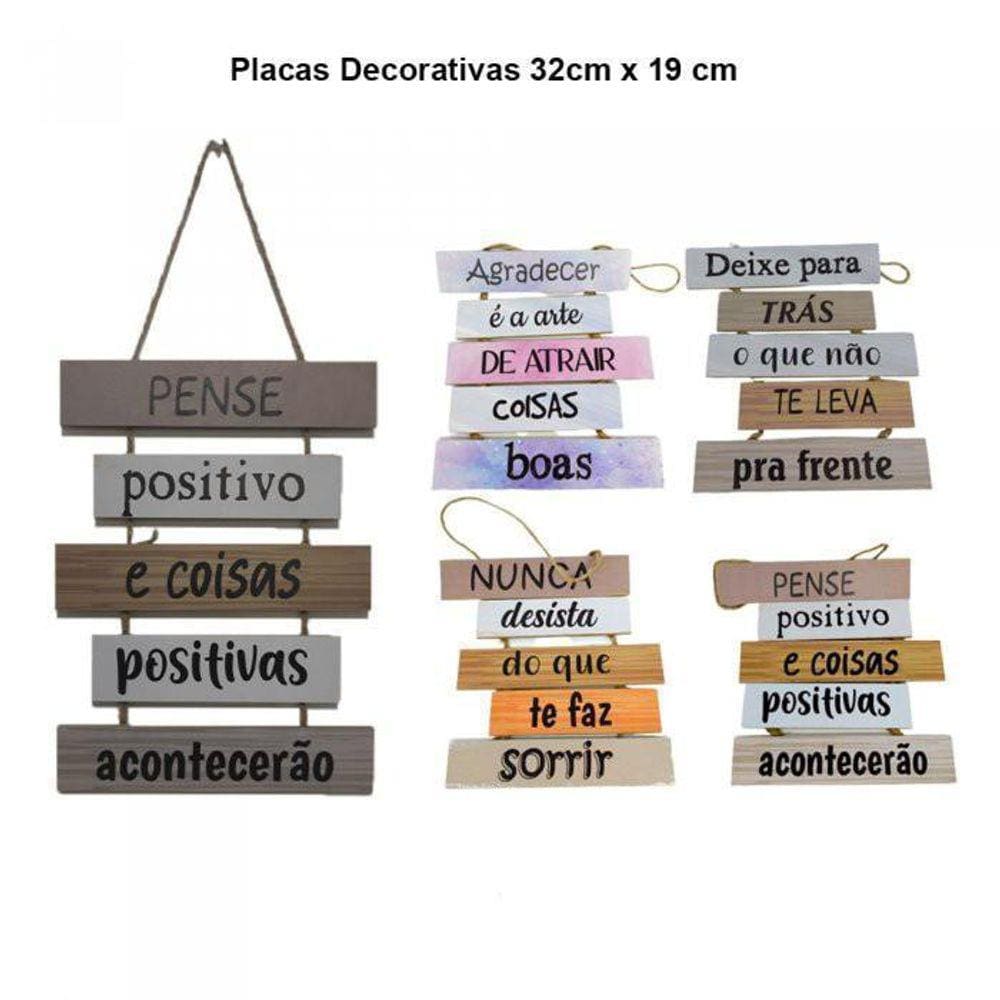 Placa Decorativa 19X32Cm Mdf Contém: 1 Unidade