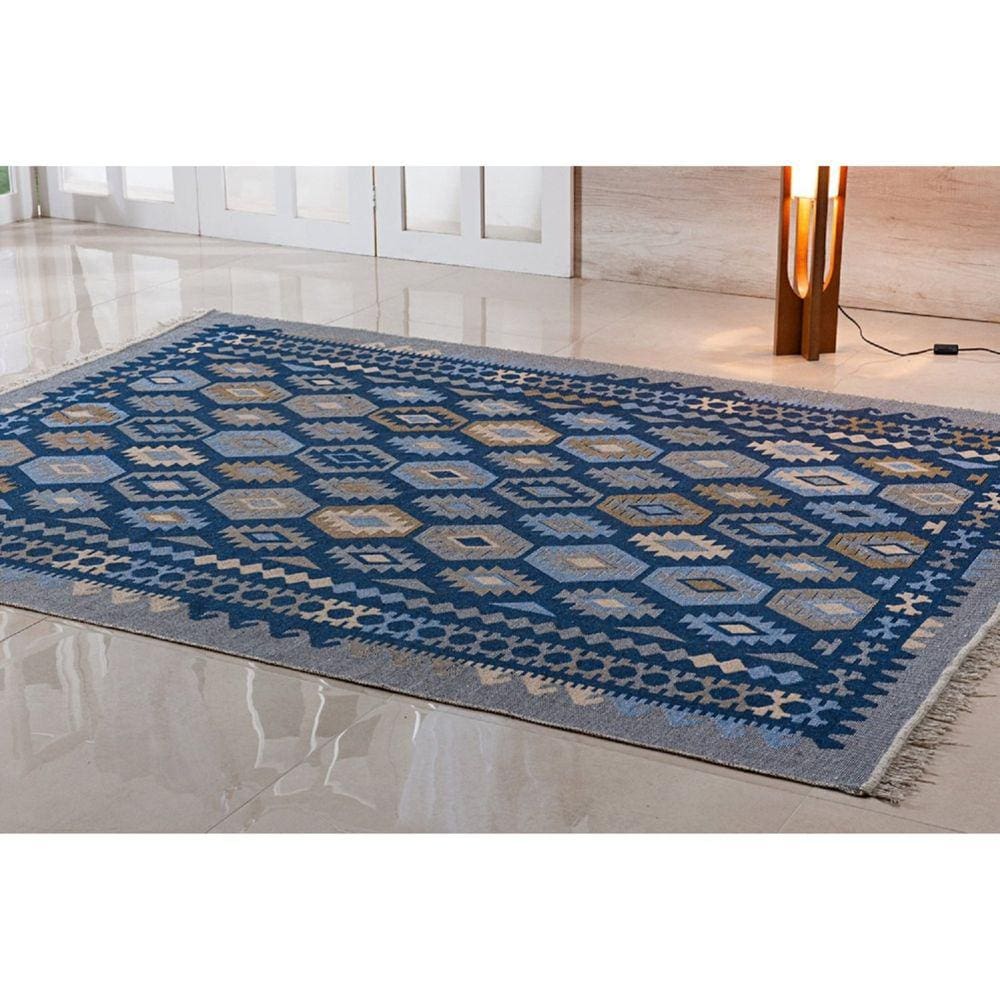 Tapete Decorativo 200x300cm Kilim Antep Azul