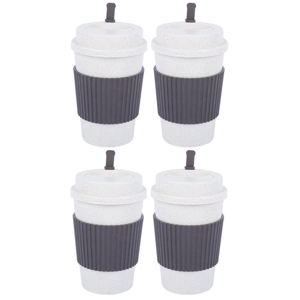 Kit 4 Copos de Café Cappuccino Anti Vazamento 480ml