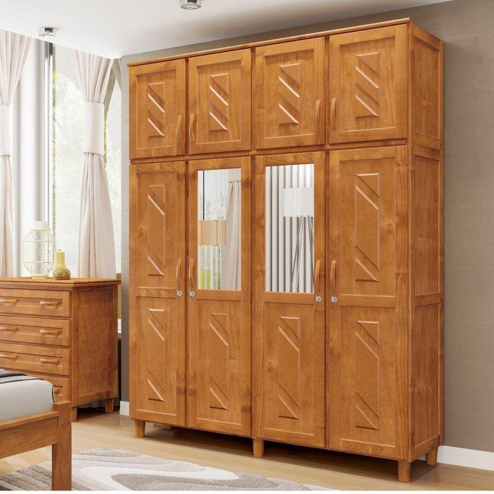 Guarda Roupa Casal 8 Portas 3 Gavetas Mel