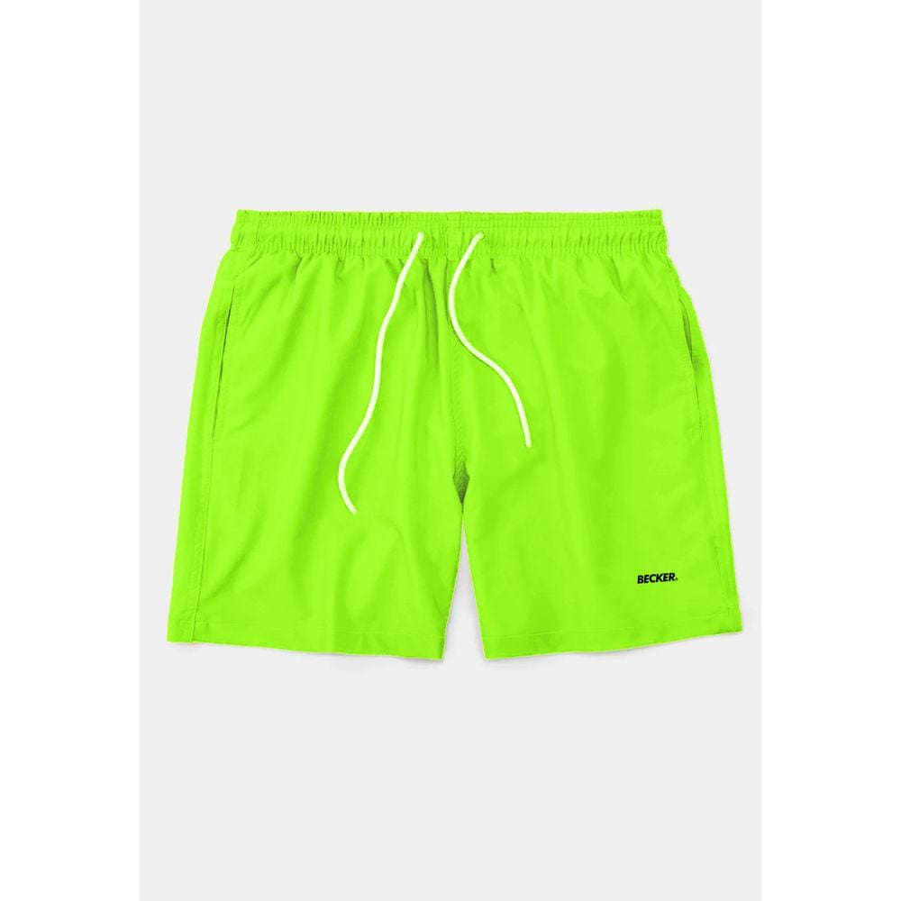 Short Tactel Becker Bermuda Verde Limão Praia e Pisicna Liso