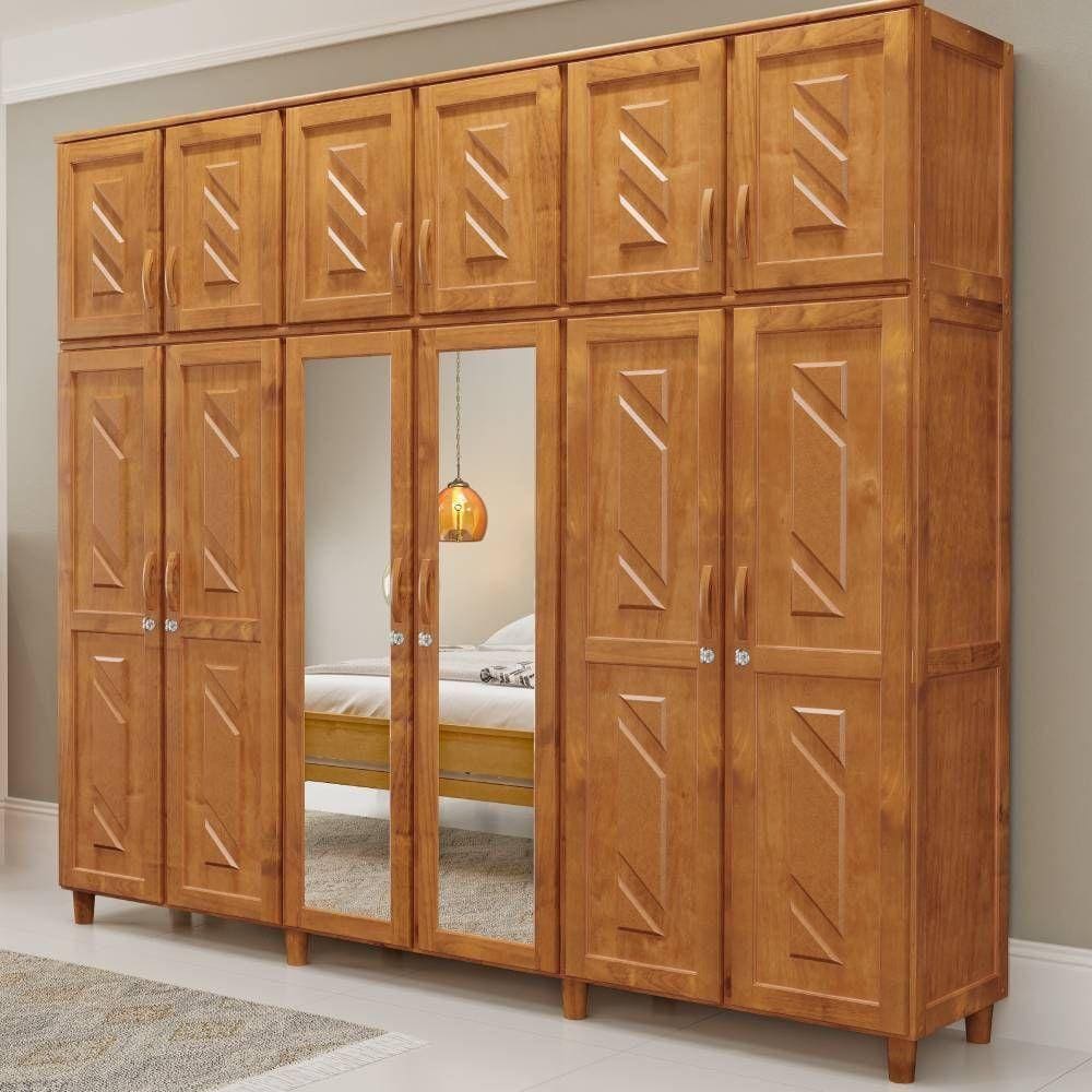 Guarda Roupa Casal 12 Portas 3 Gavetas Mel