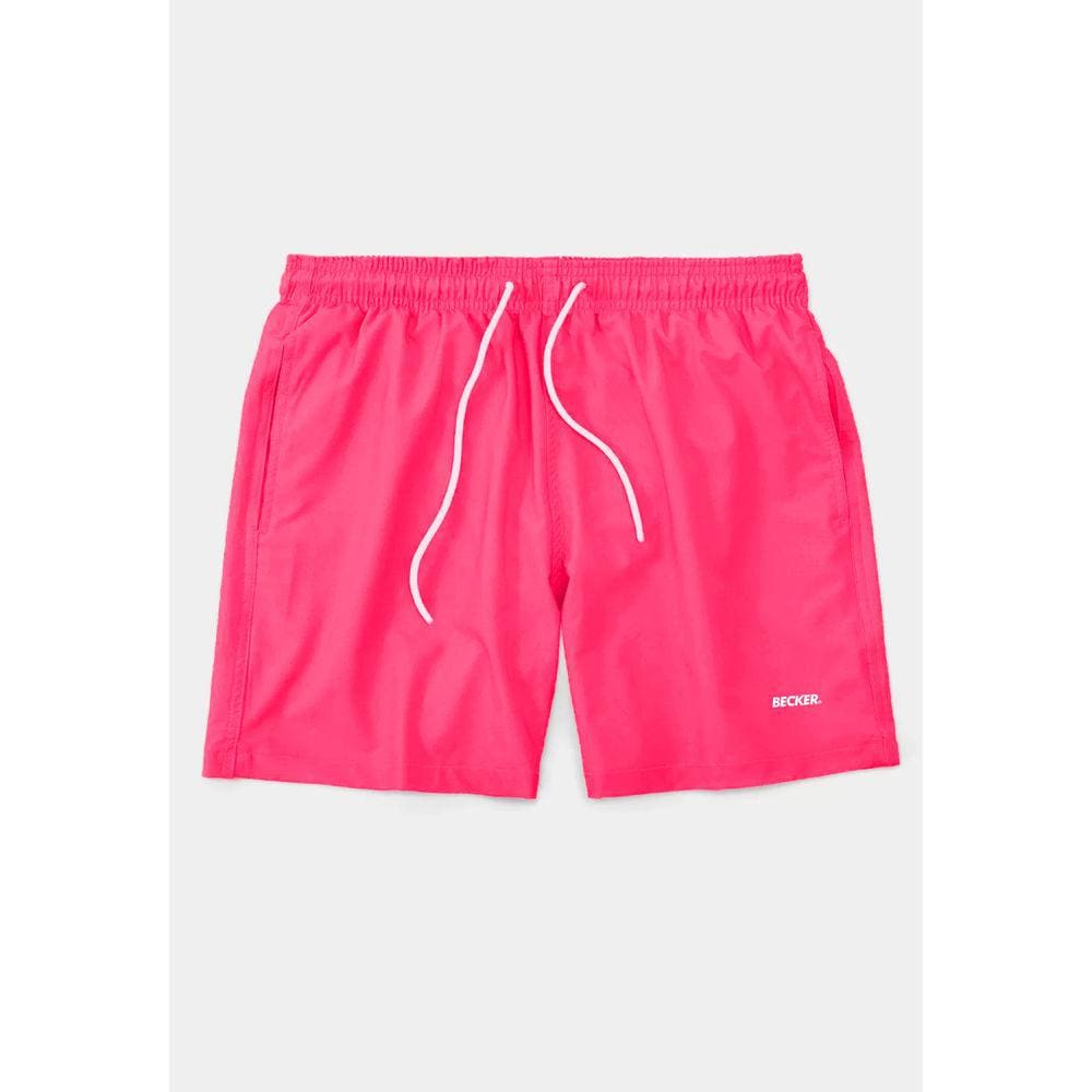 Short Tactel Becker Bermuda Pink Praia e Piscina Liso