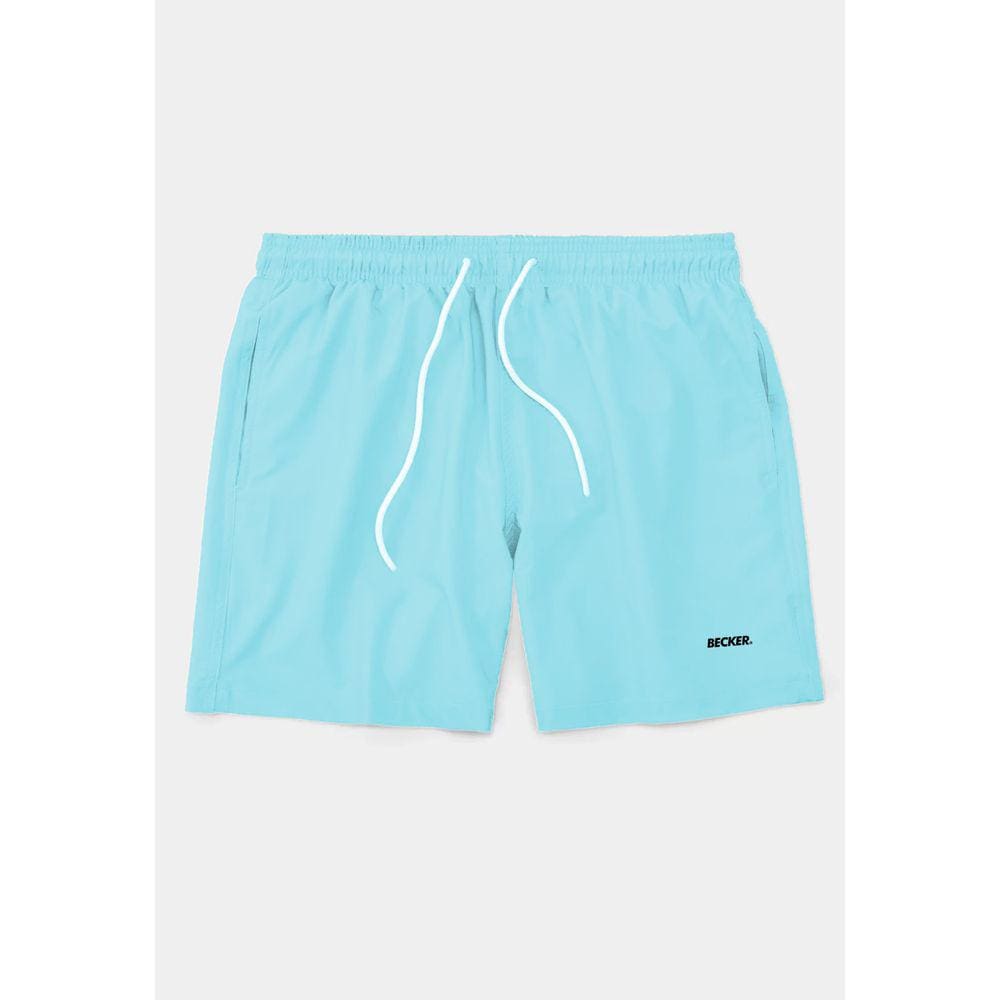 Short Tactel Becker Bermuda Azul Praia e Piscina Liso