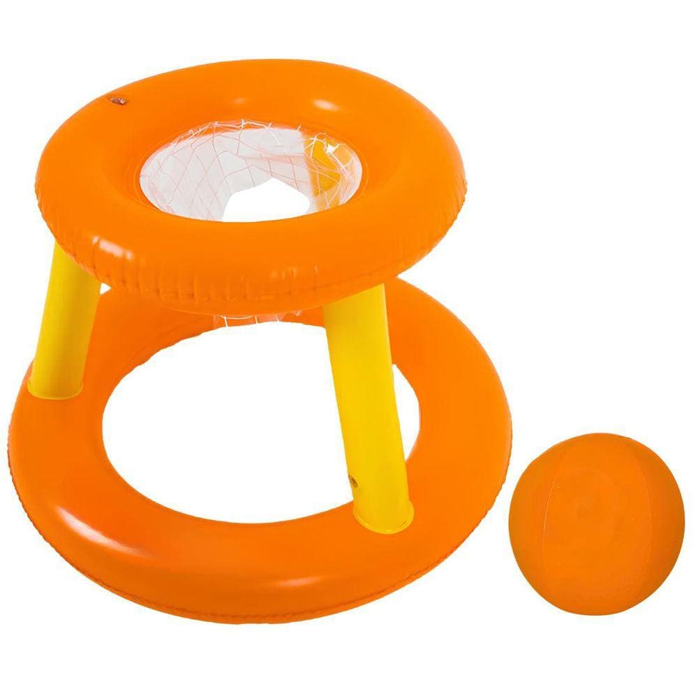 Cesta De Basquete Inflável Flutuante Piscina Bola Infantil