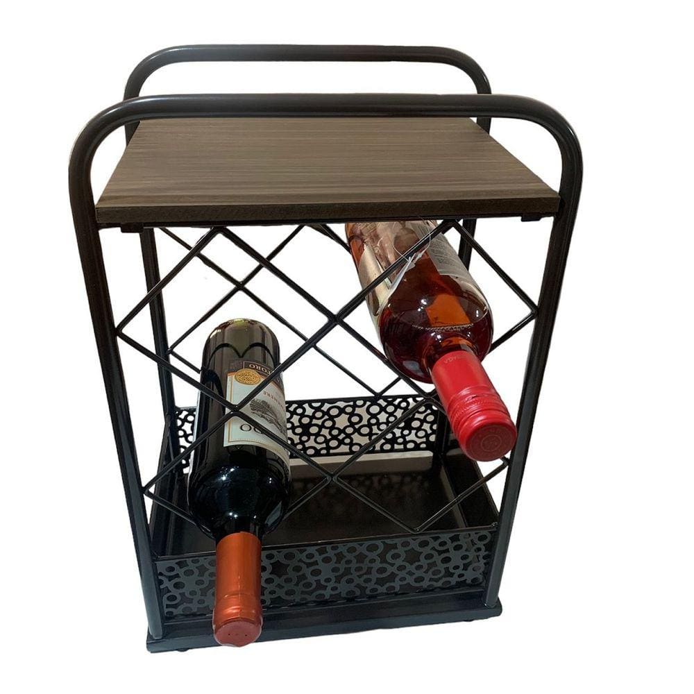 Adega Suporte Porta Garrafas Vinho Mini Bar 44cm Espressione