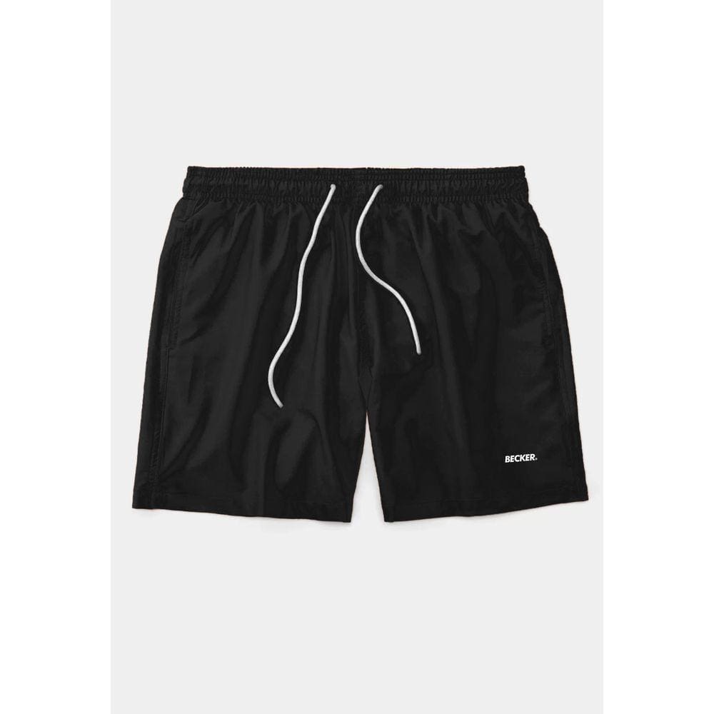 Short Tactel Becker Bermuda Preta Praia e Piscina Liso