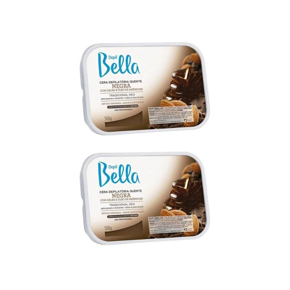 Depilatorio Depil Bella Cera 500G Negra - Kit Com 2Un