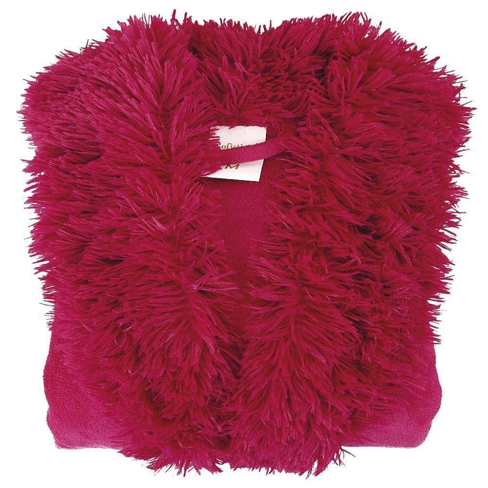 Roupão Microfibra Gola Pelos Sofisticata Fucsia Tam M