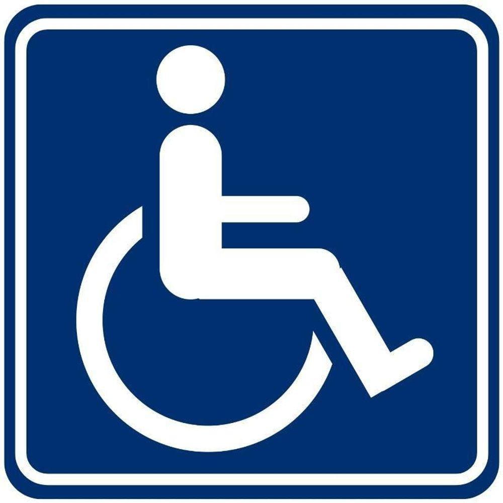 Kit 5 Adesivo Vinil Cadeirante 15X15Cm