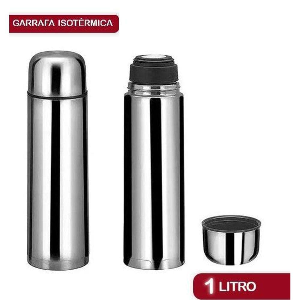 Garrafa Térmica Inoxidável Liquido Quente E Gelado 1 Litro