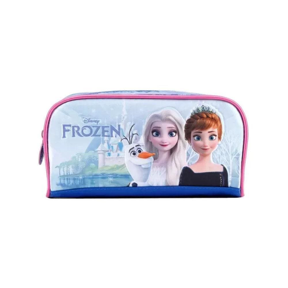Estojo 1 Divisória Frozen Azul/Rosa Xeryus