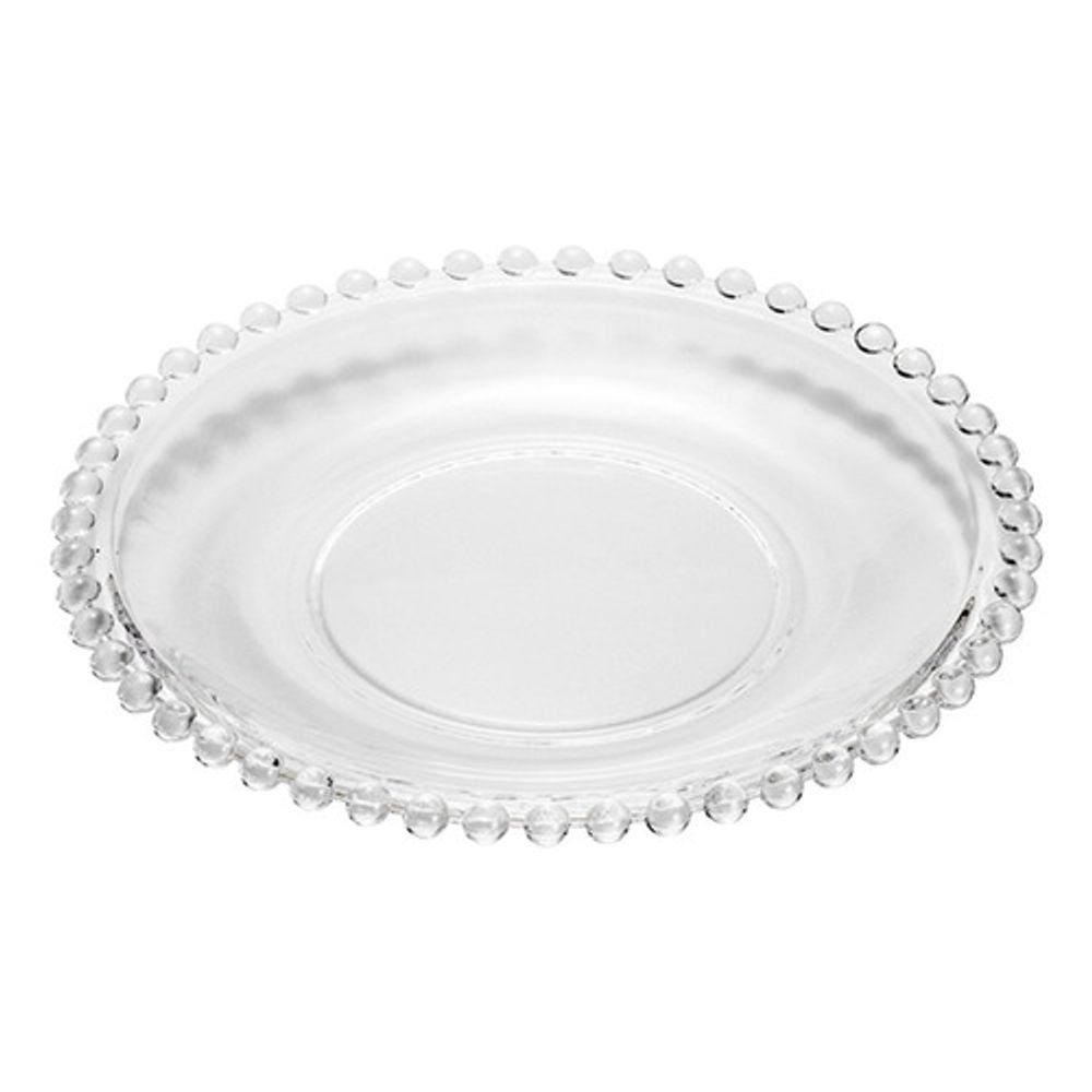 Conjunto 4 Pratos De Cristal De Sobremesa Bolinha Wolff