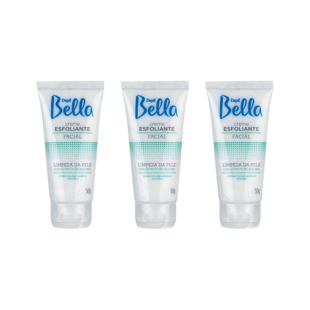 Creme Esfoliante Facial Depil Bella Alecrim 50g - Kit C/ 3un