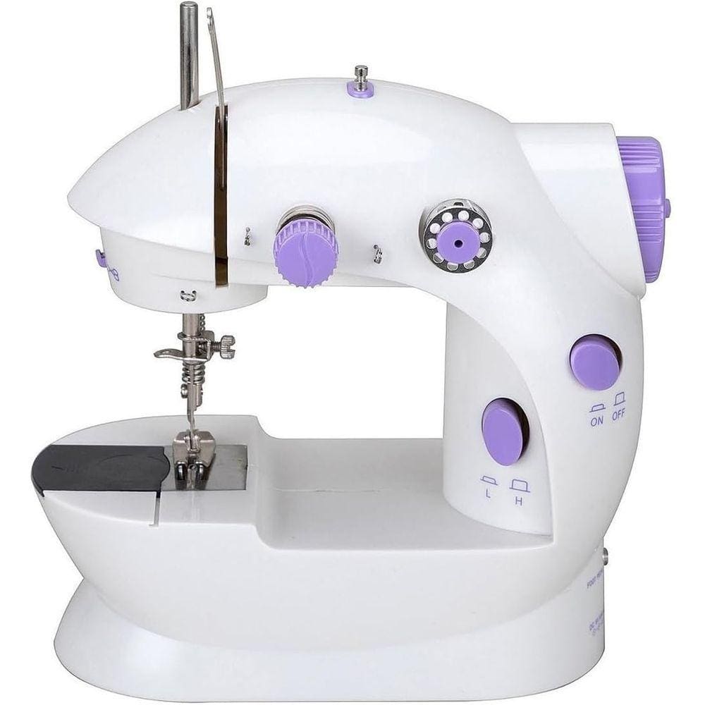 Mini Máquina de Costura Portátil Bivolt Com Pedal