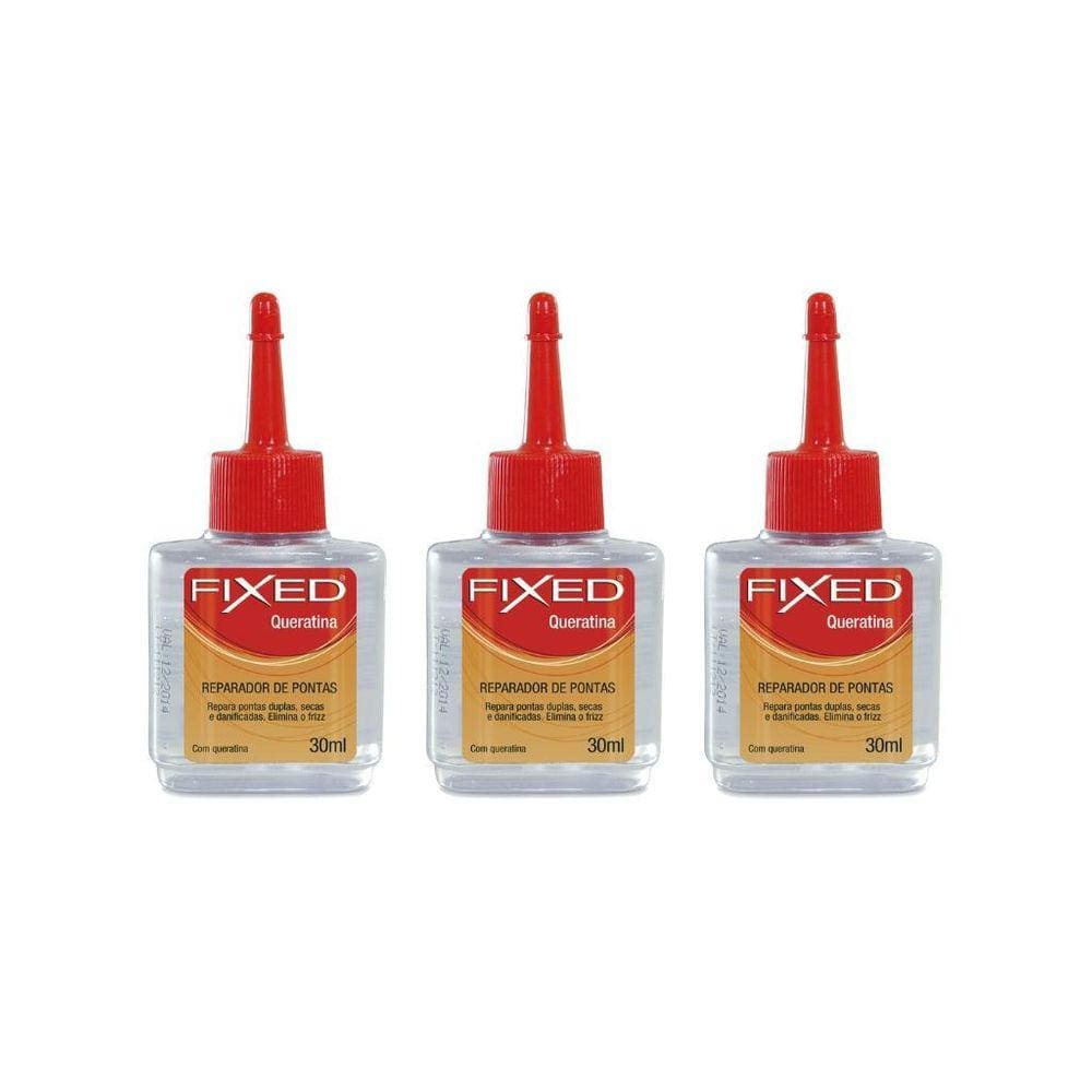 Reparador De Pontas Fixed Queratina 30Ml-Kit C/3Un