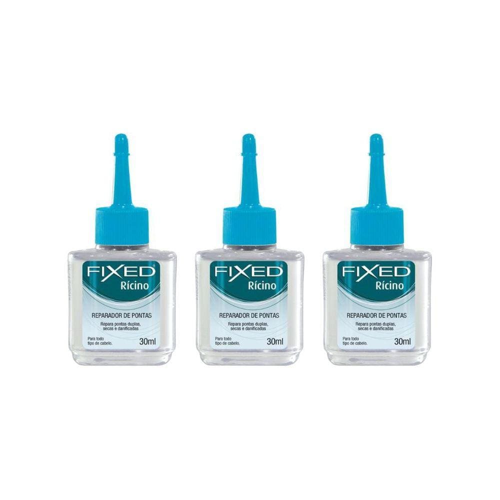 Reparador De Pontas Fixed Ricino 30Ml-Kit C/3Un