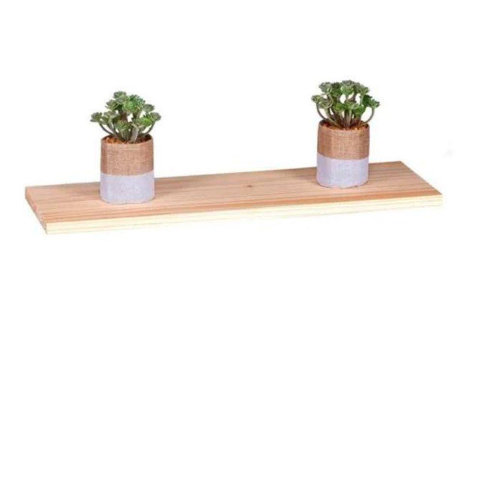 Prateleira 50X15 Suporte Invisível Madeira Maciça Prancha