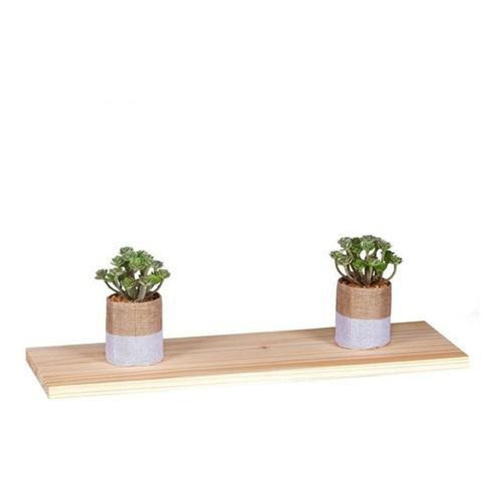 Prateleira 100X24 Suporte Invisível Madeira Maciça Prancha