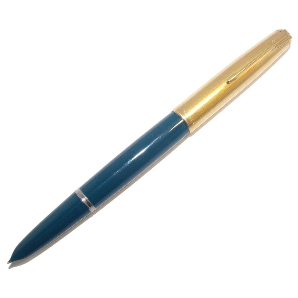 Caneta Tinteiro Parker 51 Argentina Light Teal Pena Ouro 14K