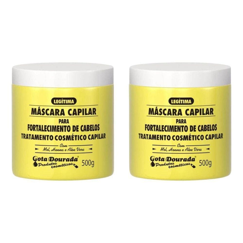 Mascara Gota Dourada 500G Fortalecimento-Kit C/2Un