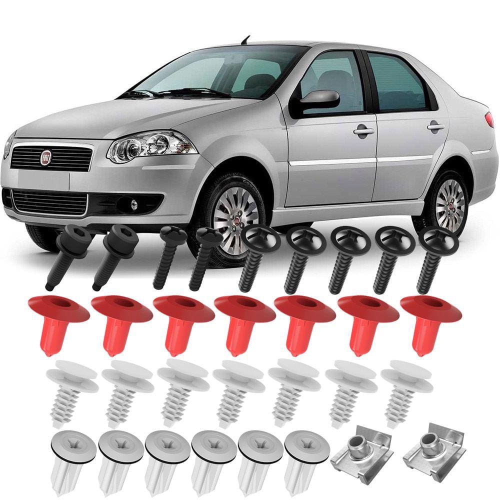 Kit Grampos Presilhas Buchas Parafusos Para Forro Porta Dianteira Siena G4 2008 2009 2010 2011 2012