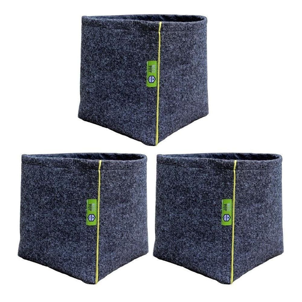 3 X Weedpot Pro Vaso Feltro Estruturado 11 L - Weedstock
