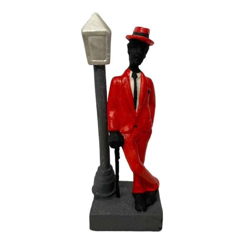 Escultura Zé Pelintra No Poste 11 Cm Em Resina