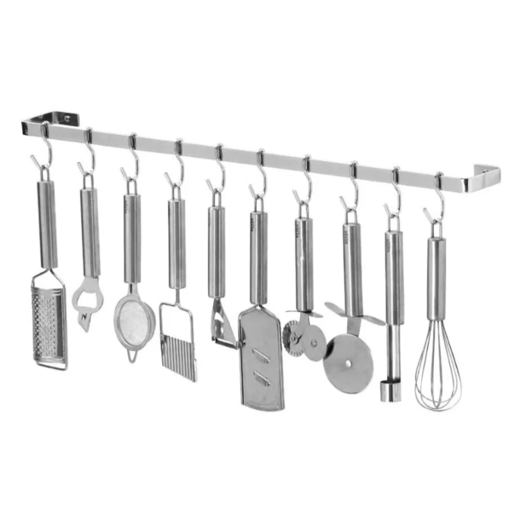 Barra Com 6 Ganchos 35cm Makinox Aço Inox