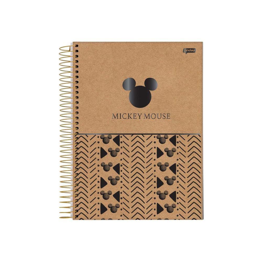 Caderno Espiral Mickey Arts Várias Silhueta 1 Matéria 80 Fls