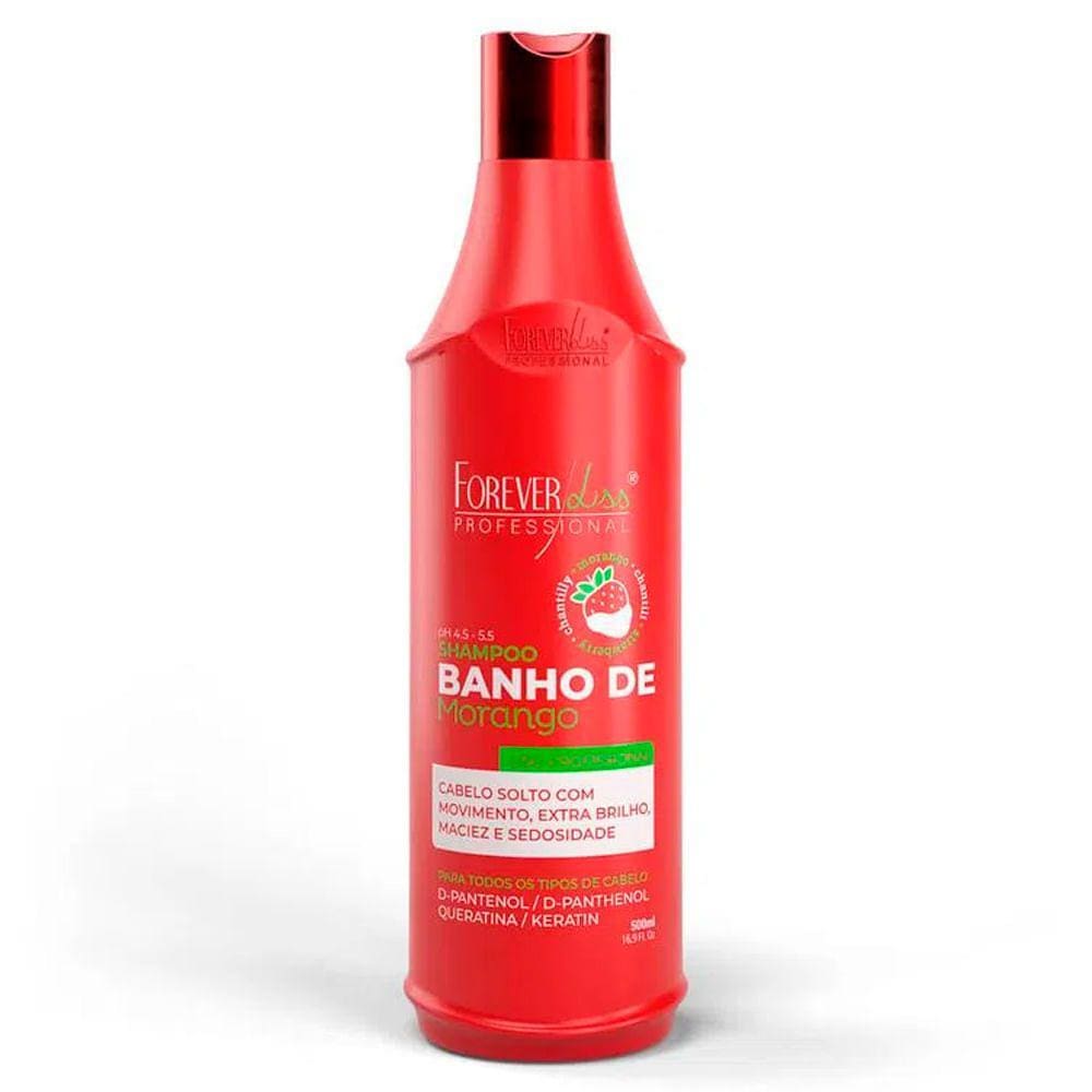 Shampoo Forever Liss Banho de Verniz Morango 500ml