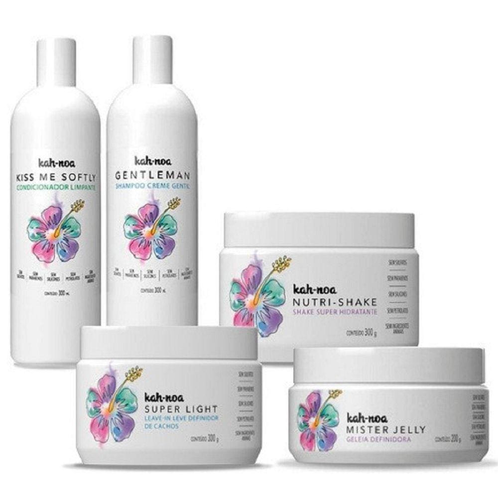Kit Home Care Para Cabelos Cacheados Kah Noa (5 Itens)