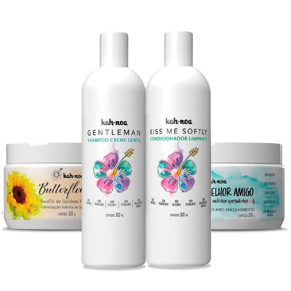Kit Para Cabelos Crespos E Cacheados Kah Noa (4 Itens)