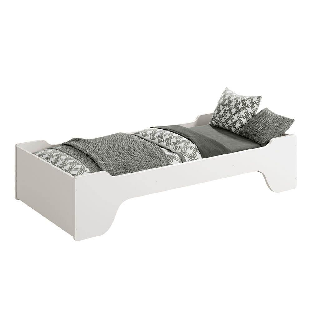 Cama Infantil Evolutiva Zaki 2 em 1 - Branco Fosco