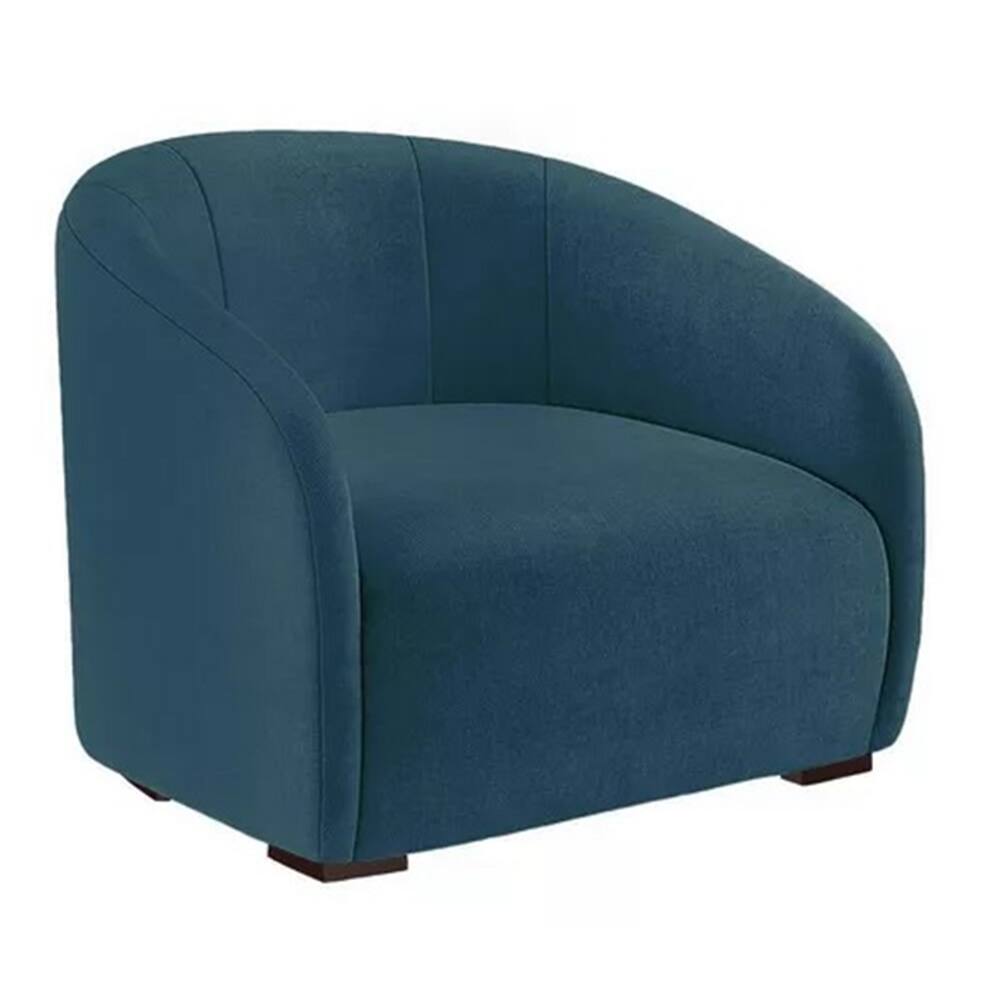 Poltrona Decorativa Julia Suede Azul Marinho - LM DECOR
