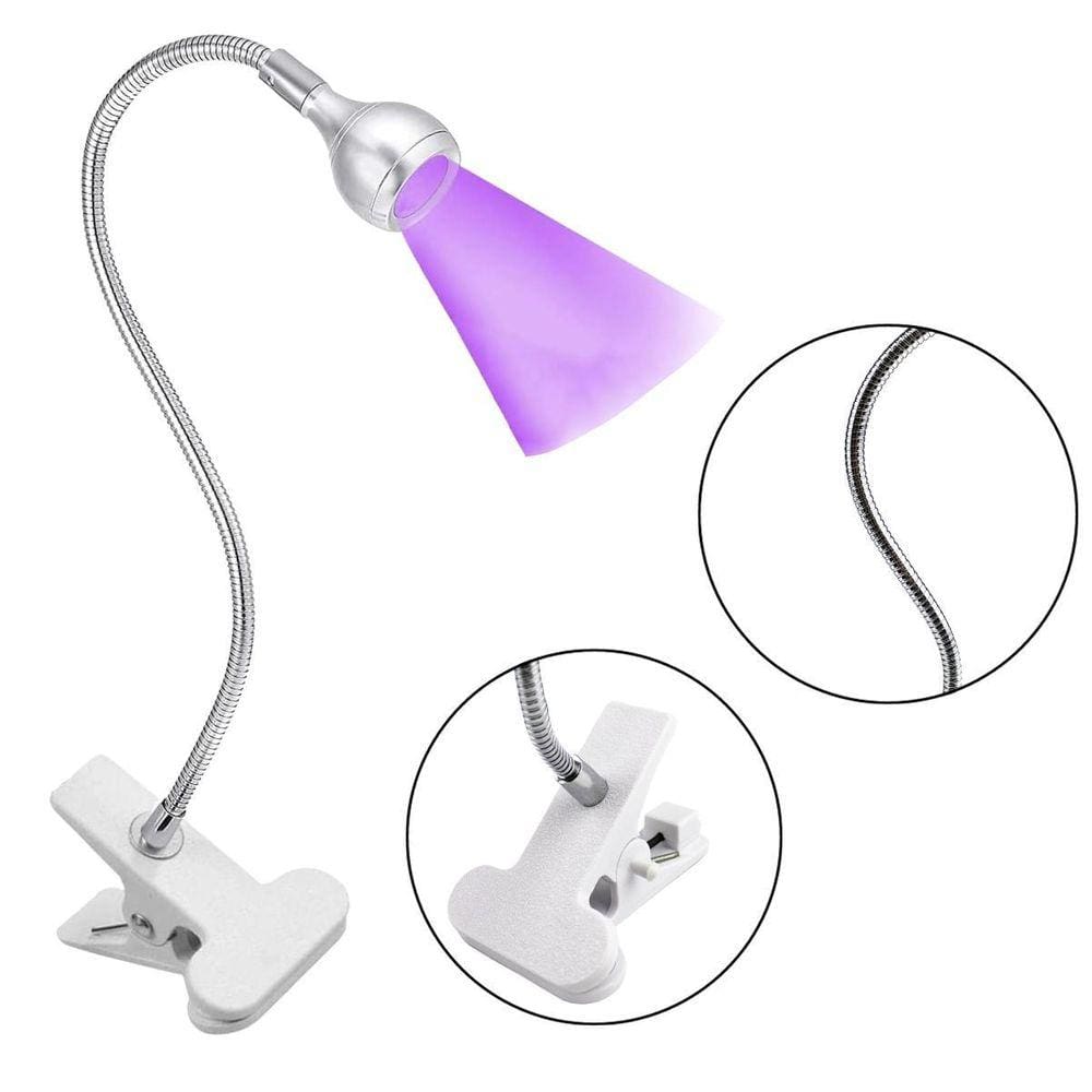 Luz Led Uv Lanterna Mesa Com Garra Secagem Unhas Gel Cabine