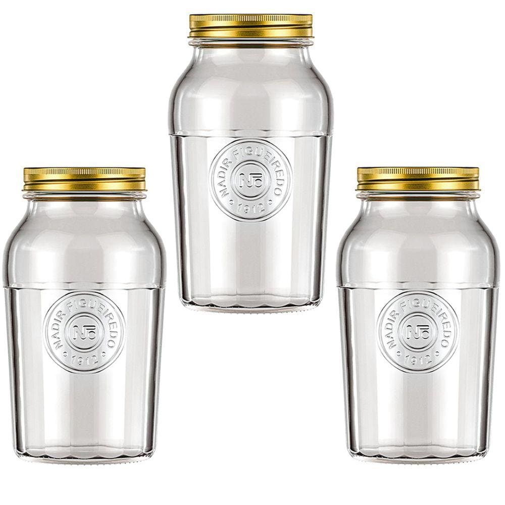 Kit c/3 Pote Americano Vintage 1,5 Litros Nadir Figueiredo