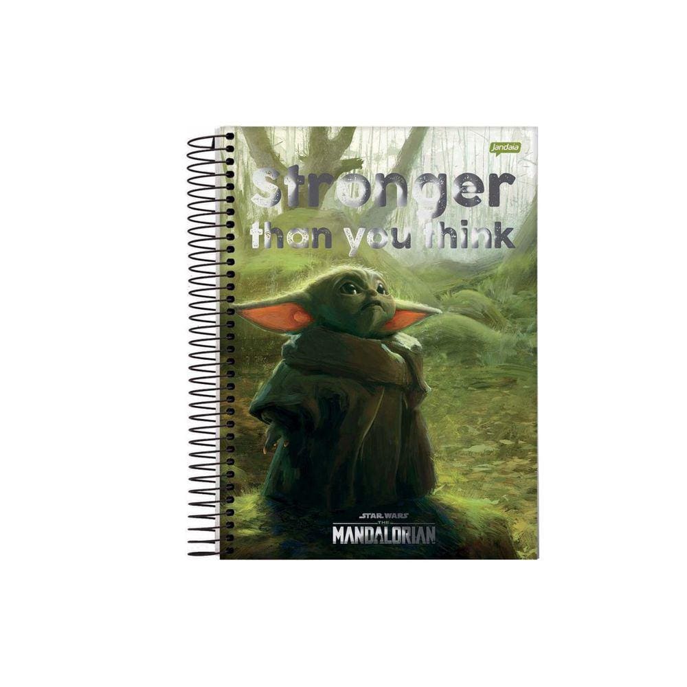 Caderno Espiral Mandalorian Stronger 10 Matérias 160 Folhas