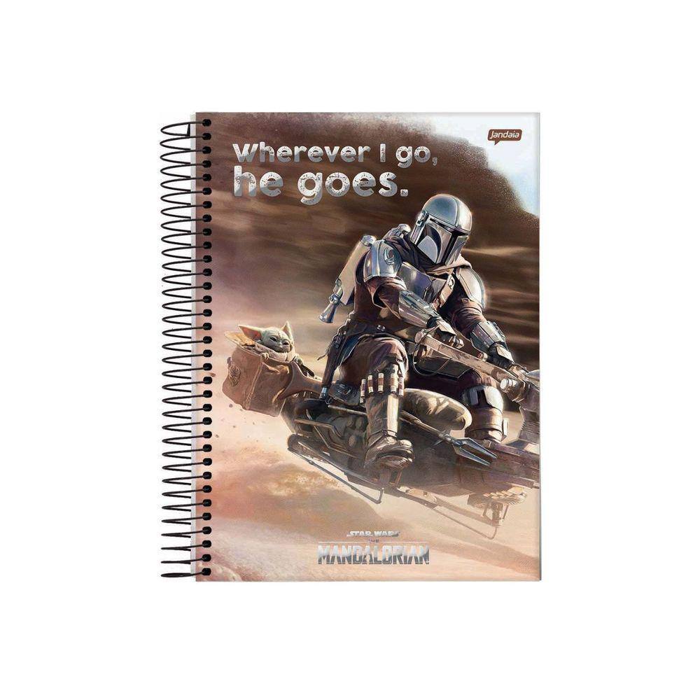 Caderno Espiral Mandalorian Wherever 1 Matéria 80 Folhas