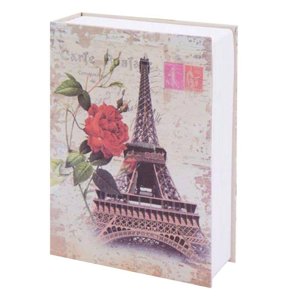 Cofre Formato Livro Camuflado Com Chave 24X16cm