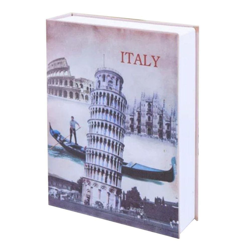 Cofre Formato Livro Camuflado Com Chave 24X16cm