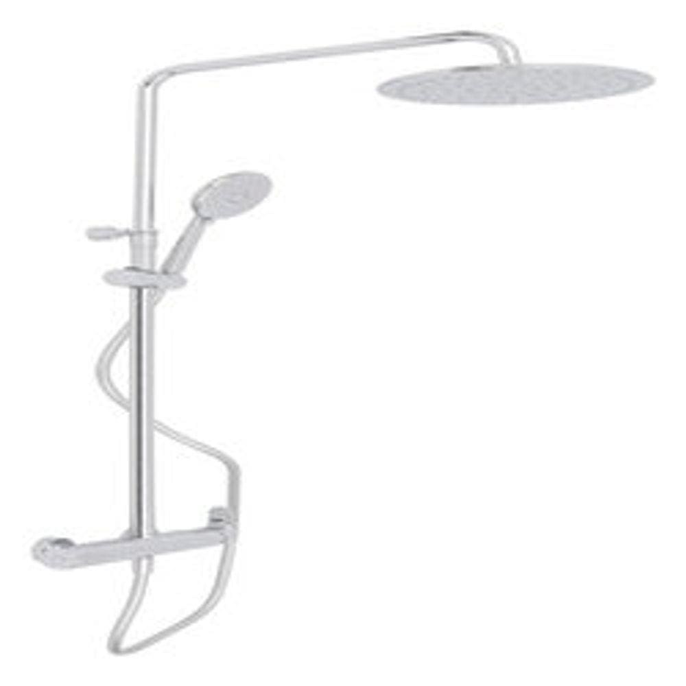 Ducha Coluna 125cm Redonda Monocomando Cromada - 3 Jatos