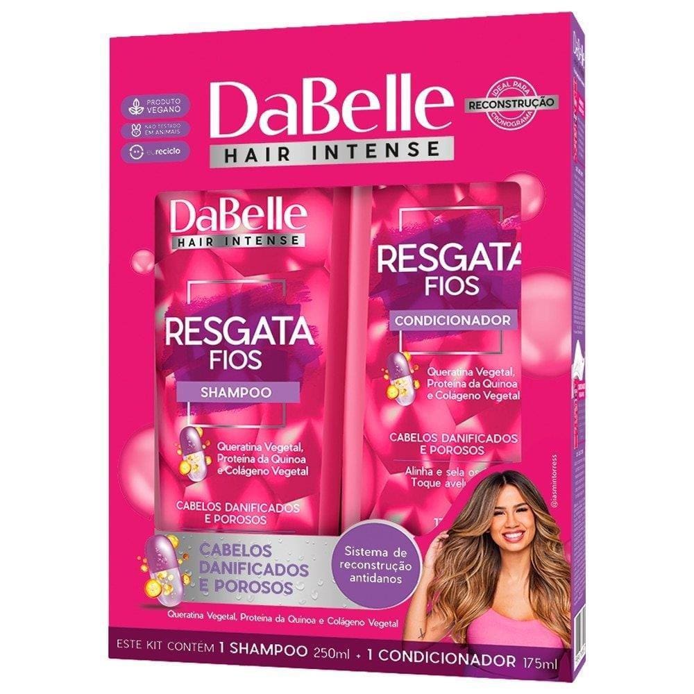 Shampoo 250ml + Condicionador Dabelle Resgata Fios 200ml