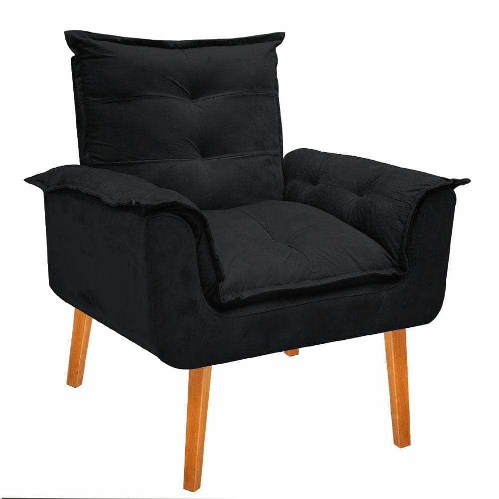 Poltrona Decorativa Opala Pés Palito Decorativa Bela Móveis