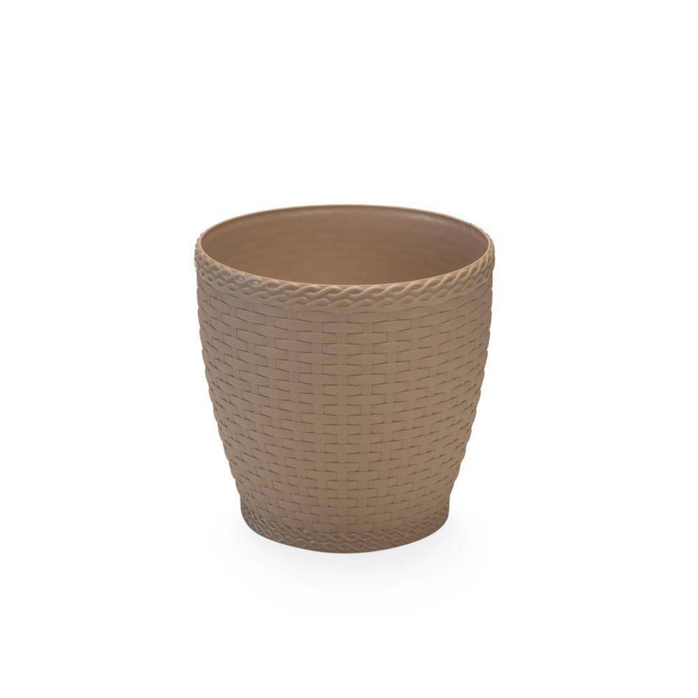 Vaso Para Planta Rattan Redondo Pequeno 4,6 Litros