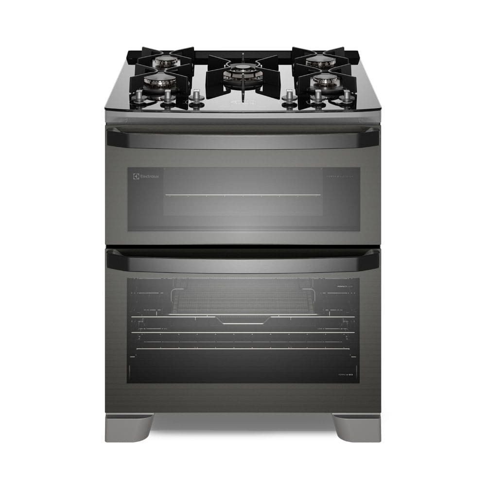 Fogão 5 Bocas Electrolux Expert Cinza Mesa em Vidro - 220v - Fe5ad